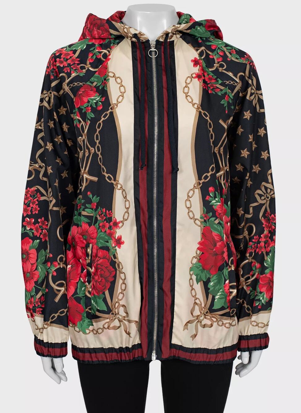 NWOT Gucci Women's Floral Print Slim Fit Jacket Sz S